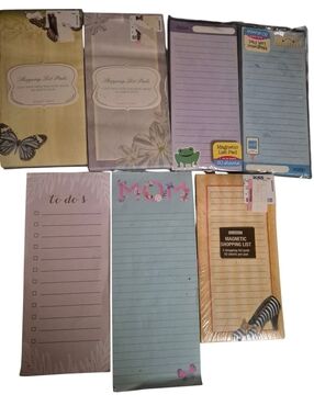 7 Note Pads To Do List List Pads Shopping List Reminde List With Magnetic Backs